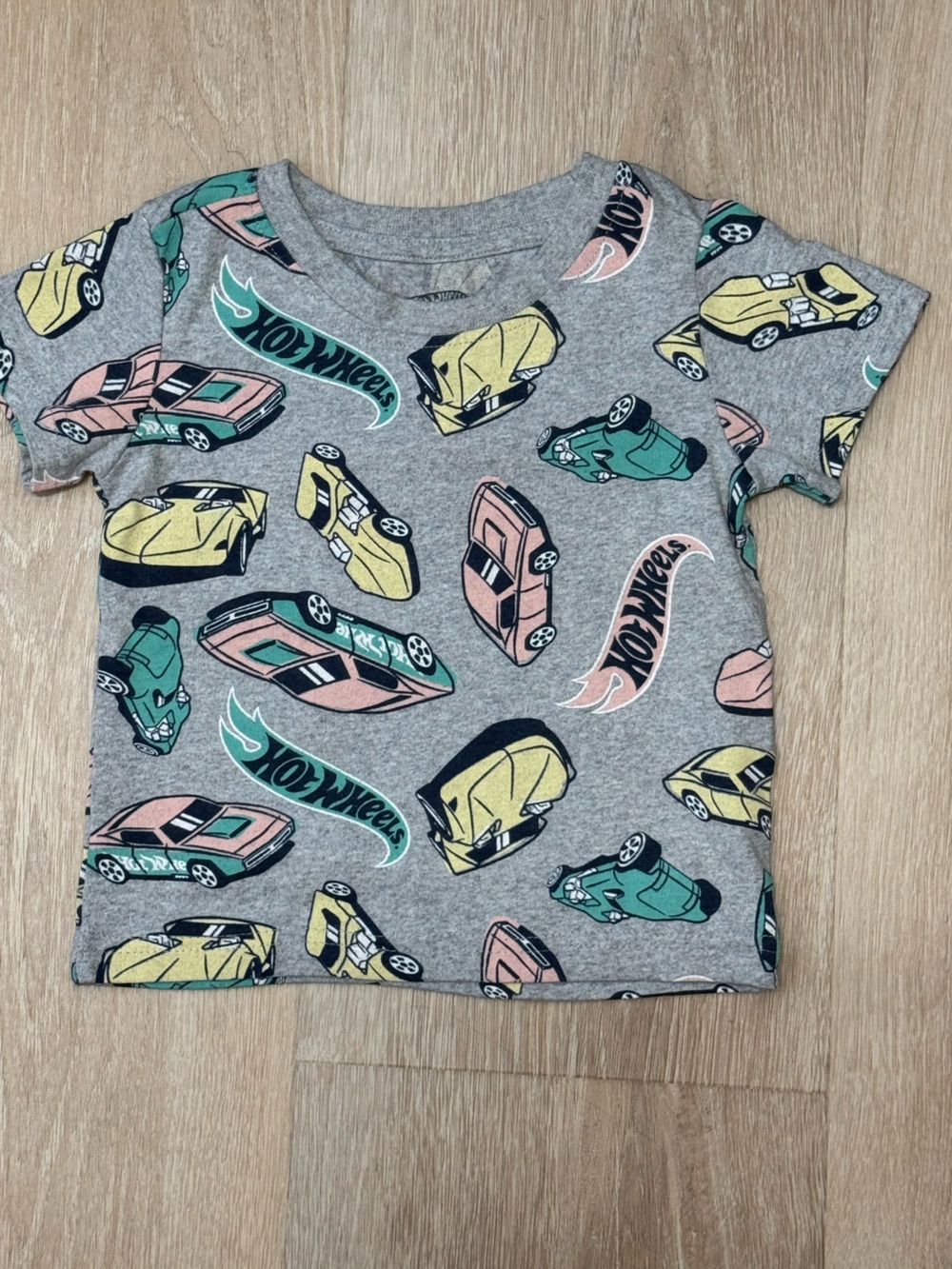 Kids Gray Hot Wheels Graphic Tee - Cars Print